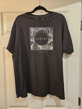 Hurley Black Graphic Short Sleeve T‑Shirt